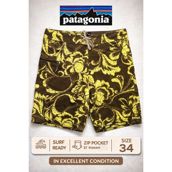 Patagonia Other - Patagonia Men’s Swim Trunks Baroque Floral Print | Surf Outdoor Core | 34